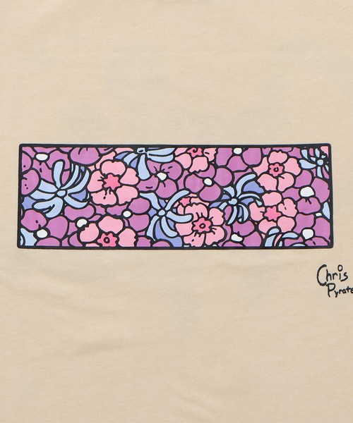 Chris Pyrate(クリスパイレート )の「CHRIS PYRATE TOKYO LIMITED EDITION EMBROIDERED BOX LOGO TEE(Tシャツ/カットソー・メンズ・ベージュ/グレー系・XS/S/M/L)」の5枚目の写真