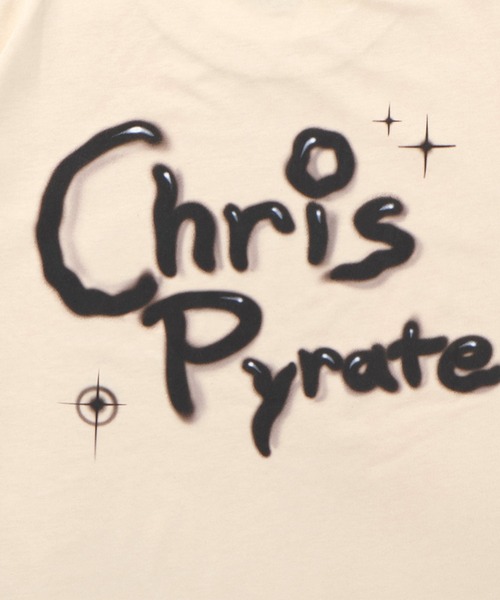 Chris Pyrate(クリスパイレート )の「CHRIS PYRATE TOKYO LIMITED EDITION EMBROIDERED BOX LOGO TEE(Tシャツ/カットソー・メンズ・ベージュ/グレー系・XS/S/M/L)」の4枚目の写真