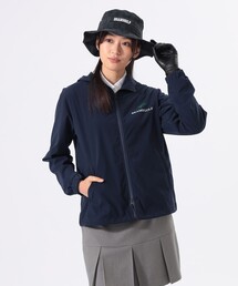 BEAMS GOLF（ビームスゴルフ）の「ORANGE LABEL / 撥水 ジップアップ フード付き ビステ【STRETCH】（ブルゾン・レディース）」