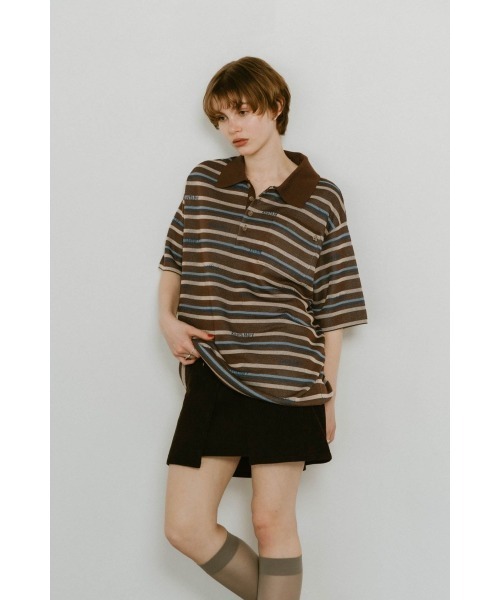 クヌースマーフ　Uneck fringe mesh knit Knuth Marf（クヌースマーフ）の「Uneck fringe mesh knit