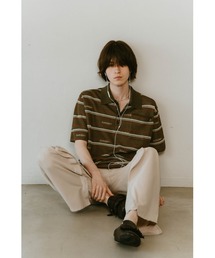 logo stripe polo knit(unisex)