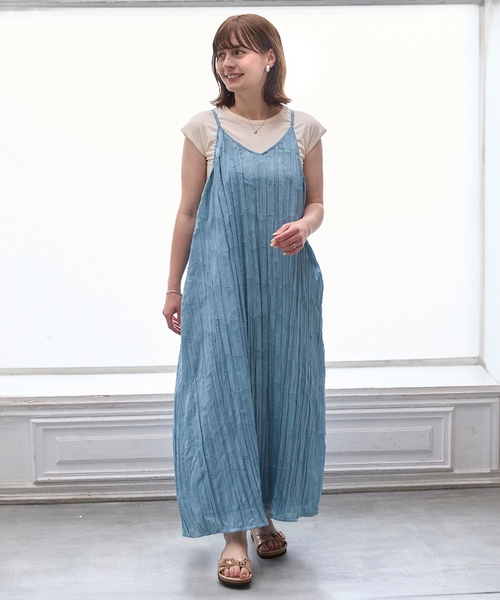 petit main(プティマイン)の「【リンク】ジャガードキャミワンピセット(ワンピース・キッズ・アイボリー/ターコイズブルー・100cm/130cm/110cm/90cm/120cm/80cm)」の6枚目の写真