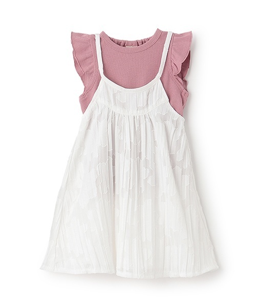 petit main(プティマイン)の「【リンク】ジャガードキャミワンピセット(ワンピース・キッズ・アイボリー/ターコイズブルー・100cm/130cm/110cm/90cm/120cm/80cm)」の7枚目の写真