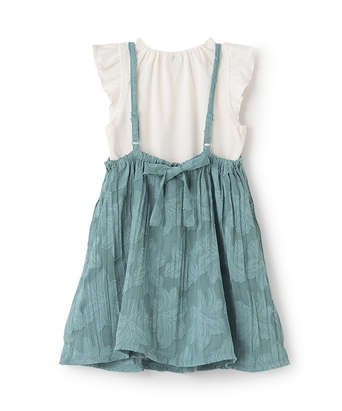 petit main(プティマイン)の「【リンク】ジャガードキャミワンピセット(ワンピース・キッズ・アイボリー/ターコイズブルー・100cm/130cm/110cm/90cm/120cm/80cm)」の8枚目の写真