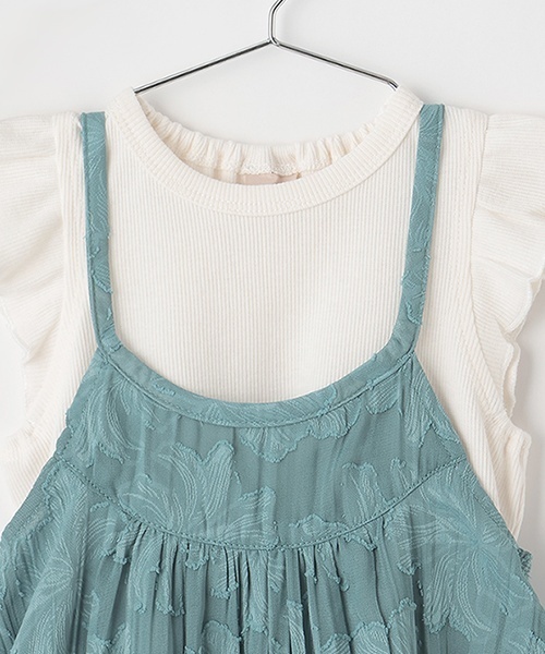 petit main(プティマイン)の「【リンク】ジャガードキャミワンピセット(ワンピース・キッズ・アイボリー/ターコイズブルー・100cm/130cm/110cm/90cm/120cm/80cm)」の10枚目の写真