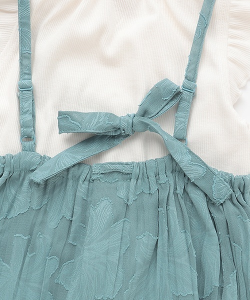 petit main(プティマイン)の「【リンク】ジャガードキャミワンピセット(ワンピース・キッズ・アイボリー/ターコイズブルー・100cm/130cm/110cm/90cm/120cm/80cm)」の13枚目の写真