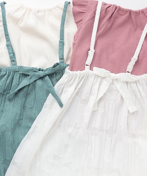 petit main(プティマイン)の「【リンク】ジャガードキャミワンピセット(ワンピース・キッズ・アイボリー/ターコイズブルー・100cm/130cm/110cm/90cm/120cm/80cm)」の18枚目の写真