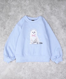 AIMABLE（エマーブル）の「ねこプリントトレーナー（スウェット・キッズ）」