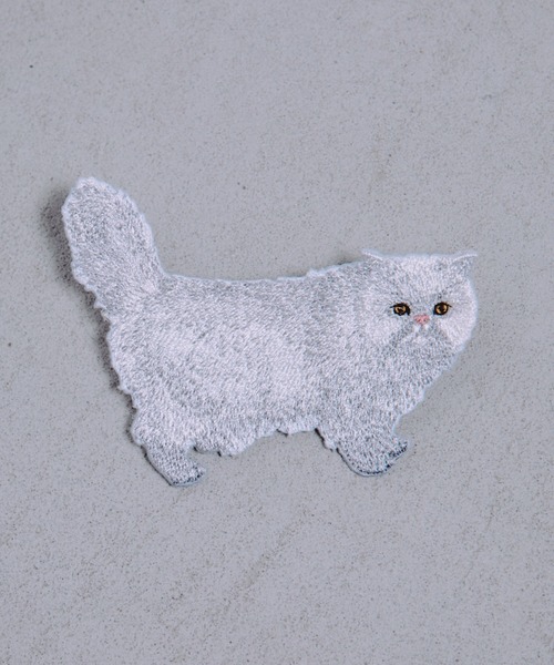 manana suerte（マニャーナスエルテ）の「CATワッペンブローチ（ブローチ/コサージュ・レディース・ホワイト/ブラウン・FREE）」の4枚目の写真