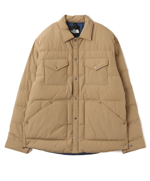 THE NORTH FACE◆STUFFED SHIRT_スタッフドシャツ/L/ナイロン/NVY THE NORTH FACE Stuffed Shirt ⁄ ザ・ノース・フェイス スタッフド