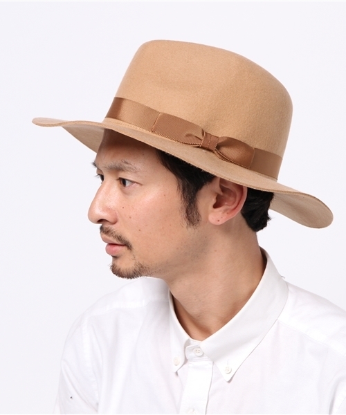 NO ID.(ノーアイディ)の「フェルトハット(ハット・メンズ・ブラック/ベージュ/カーキ・ONE SIZE)」の9枚目の写真