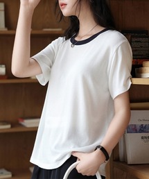 バイカラーシンプルTシャツ