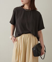 ストレッチシフォンハーフスリーブブラウス
