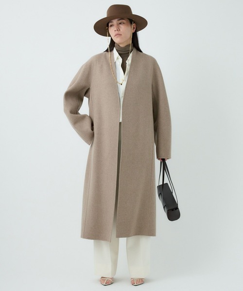 Chaos（カオス）の「Chaos(カオス)/ グランドスーペリアコート（ノーカラーコート・レディース・グレー系その他・FREE）」の4枚目の写真