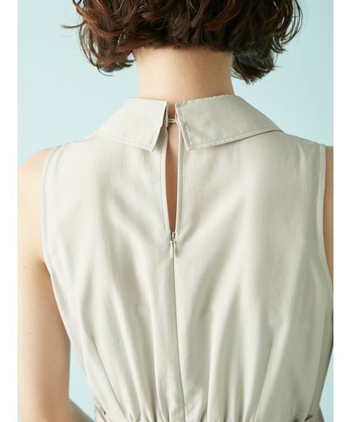 LILY BROWN(リリーブラウン)の「ラッフルフリルティアードシャツワンピ―ス(ワンピース・レディース・ミント/チェック/ドット/ホワイト・0/1)」の5枚目の写真