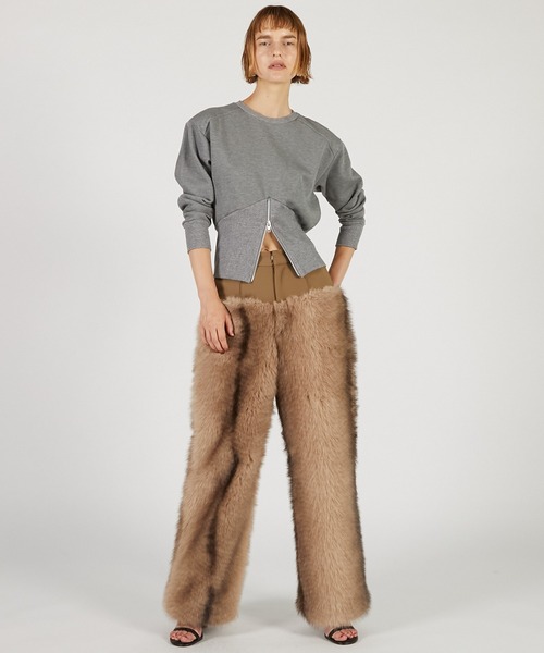 PRANK PROJECT（プランクプロジェクト）の「ファートリムパンツ / Fur Trim Pants（その他パンツ・レディース・マルチ/ベージュ/ホワイト・36/38）」の7枚目の写真