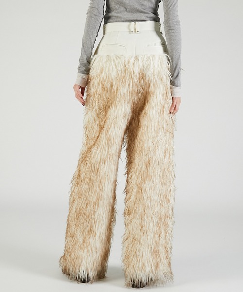 PRANK PROJECT（プランクプロジェクト）の「ファートリムパンツ / Fur Trim Pants（その他パンツ・レディース・マルチ/ベージュ/ホワイト・36/38）」の11枚目の写真