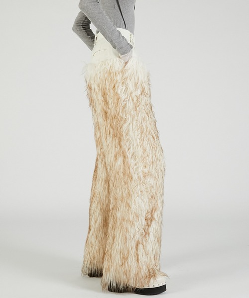 PRANK PROJECT（プランクプロジェクト）の「ファートリムパンツ / Fur Trim Pants（その他パンツ・レディース・マルチ/ベージュ/ホワイト・36/38）」の12枚目の写真