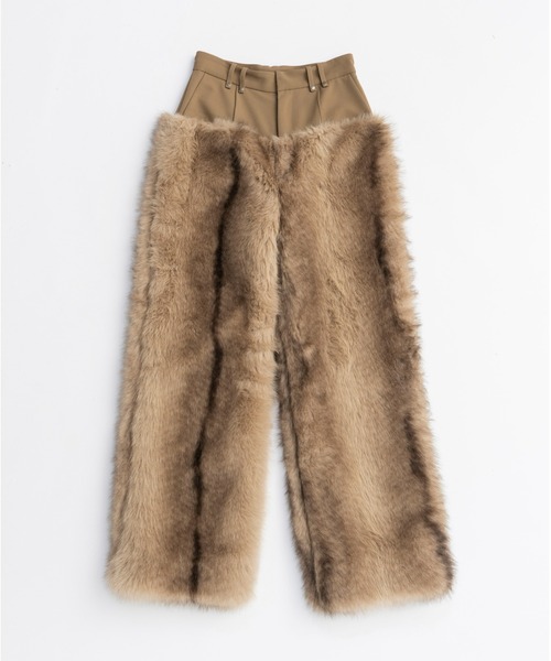 PRANK PROJECT（プランクプロジェクト）の「ファートリムパンツ / Fur Trim Pants（その他パンツ・レディース・マルチ/ベージュ/ホワイト・36/38）」の14枚目の写真