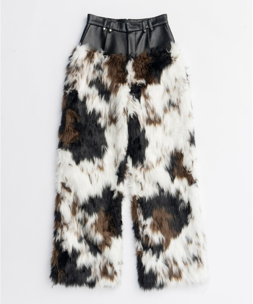 PRANK PROJECT（プランクプロジェクト）の「ファートリムパンツ / Fur Trim Pants（その他パンツ・レディース・マルチ/ベージュ/ホワイト・36/38）」の15枚目の写真