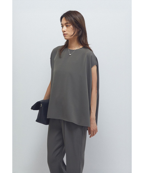 1er Arrondissement（プルミエアロンディスモン）の「ジョーゼットフレンチスリーブブラウス（シャツ/ブラウス・レディース・カーキ/ブラック系その他3・36/38）」の21枚目の写真