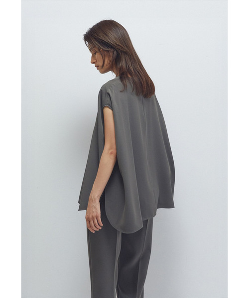 1er Arrondissement（プルミエアロンディスモン）の「ジョーゼットフレンチスリーブブラウス（シャツ/ブラウス・レディース・カーキ/ブラック系その他3・36/38）」の3枚目の写真