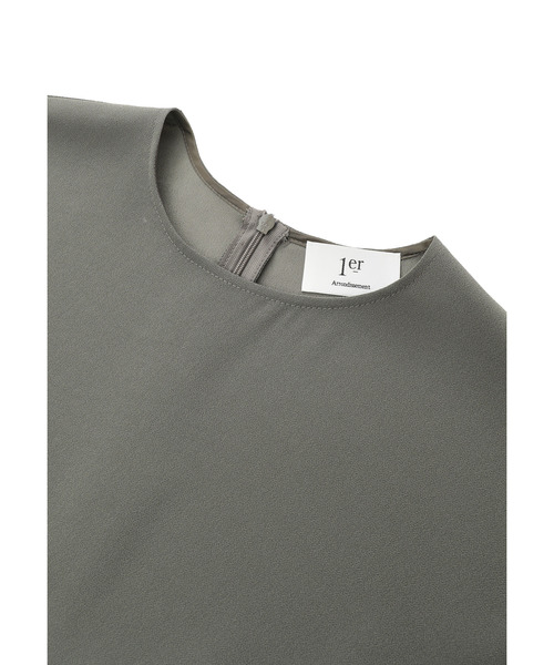 1er Arrondissement（プルミエアロンディスモン）の「ジョーゼットフレンチスリーブブラウス（シャツ/ブラウス・レディース・カーキ/ブラック系その他3・36/38）」の9枚目の写真