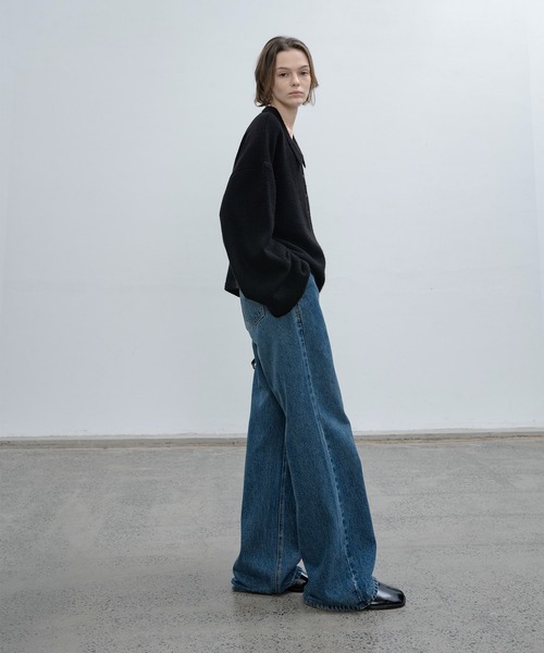 EKCOOKIES（イーケークッキーズ）の「加工デニムパンツ（デニムパンツ・レディース・インディゴブルー・L）」の4枚目の写真