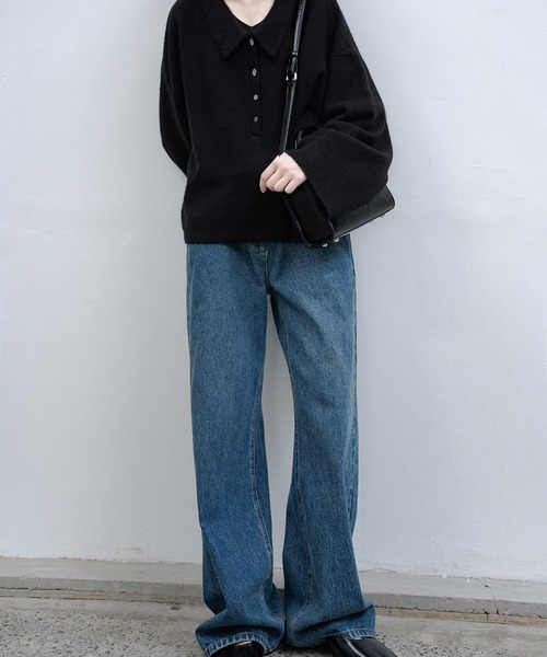 EKCOOKIES（イーケークッキーズ）の「加工デニムパンツ（デニムパンツ・レディース・インディゴブルー・L）」の6枚目の写真