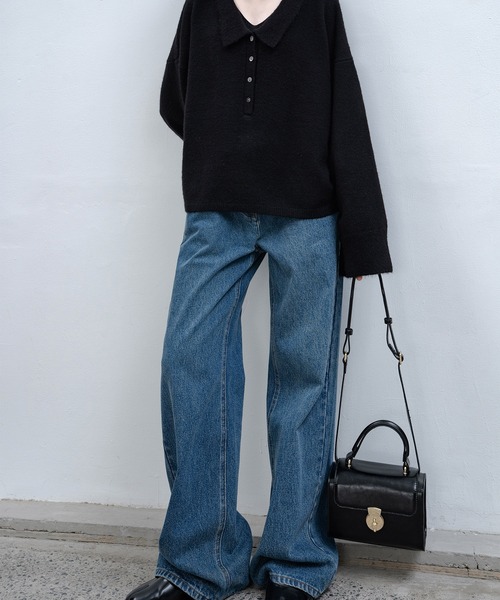 EKCOOKIES（イーケークッキーズ）の「加工デニムパンツ（デニムパンツ・レディース・インディゴブルー・L）」の7枚目の写真