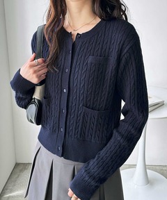 ケーブルニット コットン Polo カーディガン（ニット/セーター