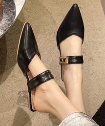 ampm | クリアヒールポインテッドミュールパンプス(パンプス)