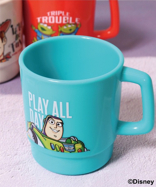 Disney（ディズニー）の「(OS)【Disney】トイ・ストーリー プラスチック スタッキング マグカップ[350ml]（グラス/マグカップ/タンブラー・レディース・ストーン/ブルーグリーン/レッド・ONE SIZE）」の2枚目の写真