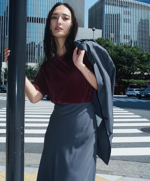 ROPE'（ロペ）の「シアーエアリー マーメイドスカート/セットアップ対応（スカート・レディース・ブラック/グレー・38/36）」の3枚目の写真