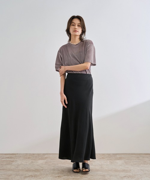 ROPE'（ロペ）の「シアーエアリー マーメイドスカート/セットアップ対応（スカート・レディース・ブラック/グレー・38/36）」の4枚目の写真