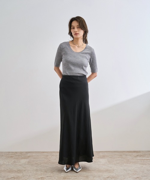 ROPE'（ロペ）の「シアーエアリー マーメイドスカート/セットアップ対応（スカート・レディース・ブラック/グレー・38/36）」の12枚目の写真