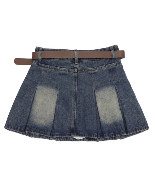 dispark（ディスパーク）の「DISPARK/タックプリーツデニムミニスカパン（デニムスカート・レディース・インディゴブルー/ライトインディゴブルー・SMALL/MEDIUM）」の16枚目の写真