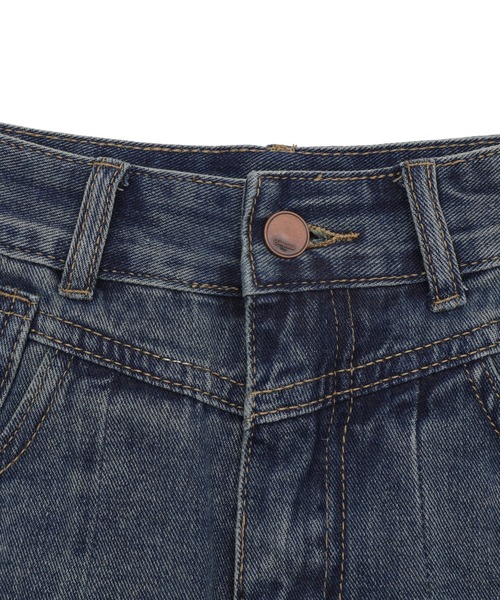 dispark（ディスパーク）の「DISPARK/タックプリーツデニムミニスカパン（デニムスカート・レディース・インディゴブルー/ライトインディゴブルー・SMALL/MEDIUM）」の21枚目の写真