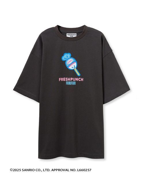 FURFUR（ファーファー）の「FRESH PUNCH モチーフTシャツ（Tシャツ/カットソー・レディース・チャコールグレー/ピンク/ホワイト・F）」の2枚目の写真