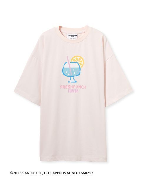 FURFUR（ファーファー）の「FRESH PUNCH モチーフTシャツ（Tシャツ/カットソー・レディース・チャコールグレー/ピンク/ホワイト・F）」の4枚目の写真