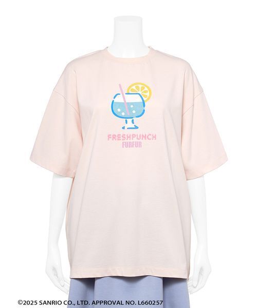 FURFUR（ファーファー）の「FRESH PUNCH モチーフTシャツ（Tシャツ/カットソー・レディース・チャコールグレー/ピンク/ホワイト・F）」の5枚目の写真