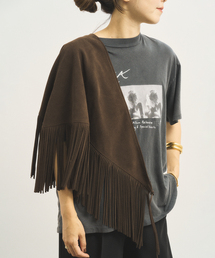 プラージュ　right fur crescent ストール　ベージュ プラージュright fur crescent ストールベージュ