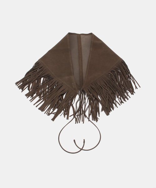 plage(プラージュ)の「LEFIJE / レフィエ 別注 FRINGE ストール(ストール/ショール・レディース・ブラウン系その他・FREE)」の7枚目の写真