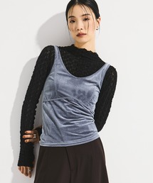 STUDIOUS | 【STUDIOUS/ステュディオス】VELOUR CUPIN HALTER NECK CAMISOLE/ベロアカップインホルダーネックキャミソール(キャミソール)