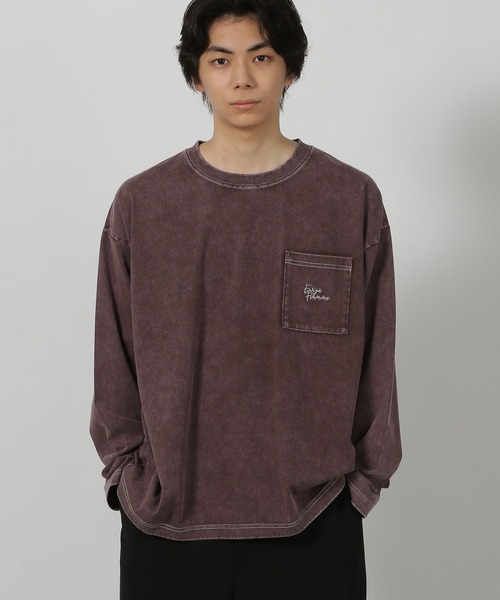 LAKOLE（ラコレ）の「ウォッシュドポケロンT / 582577（Tシャツ/カットソー・メンズ・ブルー/ブラック/ブラウン/ホワイト・LARGE/MEDIUM）」の4枚目の写真