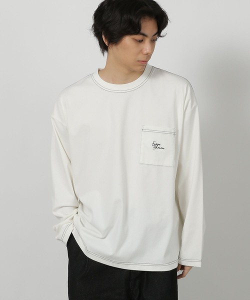 LAKOLE（ラコレ）の「ウォッシュドポケロンT / 582577（Tシャツ/カットソー・メンズ・ブルー/ブラック/ブラウン/ホワイト・LARGE/MEDIUM）」の2枚目の写真