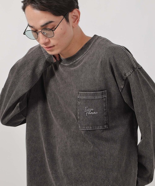 LAKOLE（ラコレ）の「ウォッシュドポケロンT / 582577（Tシャツ/カットソー・メンズ・ブルー/ブラック/ブラウン/ホワイト・LARGE/MEDIUM）」の3枚目の写真