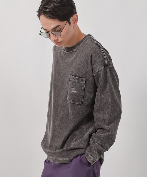 LAKOLE（ラコレ）の「ウォッシュドポケロンT / 582577（Tシャツ/カットソー・メンズ・ブルー/ブラック/ブラウン/ホワイト・LARGE/MEDIUM）」の19枚目の写真