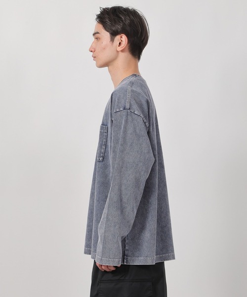 LAKOLE（ラコレ）の「ウォッシュドポケロンT / 582577（Tシャツ/カットソー・メンズ・ブルー/ブラック/ブラウン/ホワイト・LARGE/MEDIUM）」の17枚目の写真