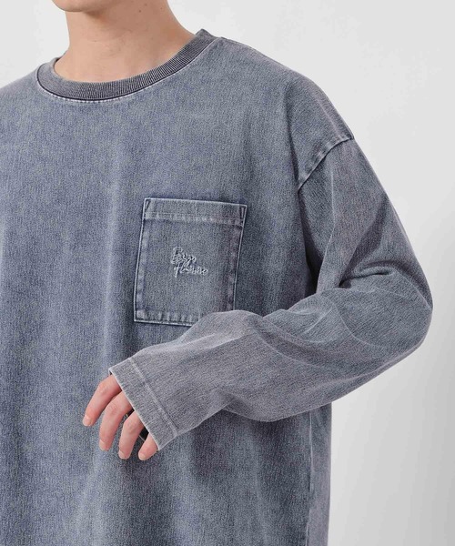 LAKOLE（ラコレ）の「ウォッシュドポケロンT / 582577（Tシャツ/カットソー・メンズ・ブルー/ブラック/ブラウン/ホワイト・LARGE/MEDIUM）」の8枚目の写真